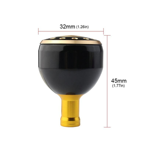 Manivela <span class=keywords><strong>de</strong></span> un solo brazo <span class=keywords><strong>de</strong></span> aleación <span class=keywords><strong>de</strong></span> aluminio con bola <span class=keywords><strong>de</strong></span> agarre grande modificada, tipo gota <span class=keywords><strong>de</strong></span> agua esférica, para carrete <span class=keywords><strong>de</strong></span> pesca giratorio universal - Product Image 2
