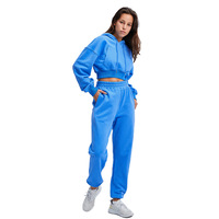 Costume deux pièces décontracté de sport pour femmes, vêtement de fitness, taille basse, à capuche, manches longues, costume Style hongkongais, nouvelle collection