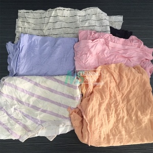 Trapos de punto de colores mezclados de baja pelusación, bolsas de 10kg, 20kg, 25kg, trapos de algodón reciclados de color claro, trapos industriales - Product Image 6