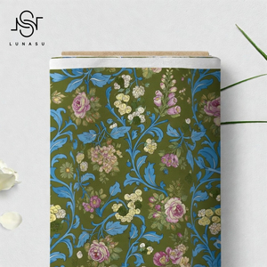 Tissu Popeline Imprimé Numérique 100% Coton Biologique Motif Liberty Tana Écologique Absorbant l'Humidité Respirant Poids Moyen - Product Image 2