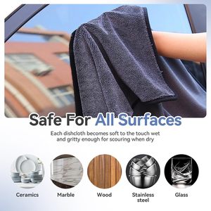 Paño de Limpieza Ecológico de Microfibra de 300 g/m², Toalla Multiusos para Pulir, Limpieza de Autos, Muebles y Hogar, Tejido de Punto - Product Image 4