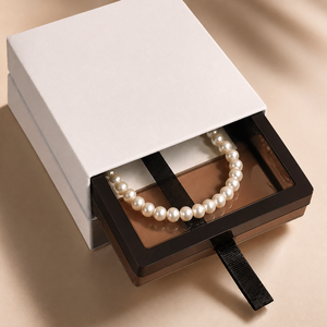 Caja de Regalo Cuadrada de Cartón Corrugado de Alta Gama con Cinta, para Almacenamiento de Joyas, con Lámina Dorada, Materiales Reciclados, para Bodas - Product Image 2