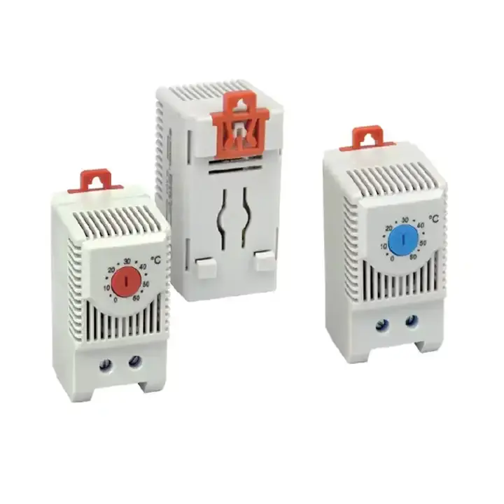 KTS-011 Panel Mount Thermostat Cooling No 0-60 Small Compact Thermostat Temperature Controller Mechanical Adjustable Cabinet