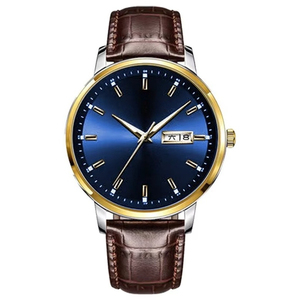 Reloj de Lujo para Hombre, Nuevo, Ultrafino, con Doble Calendario, Correa de Cuero, Cristal de Zafiro, Resistente al Agua 50m - Product Image 5