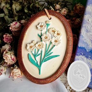 Stampo in <span class=keywords><strong>silicone</strong></span> a forma di fiore (tulipano, mughetto) per gesso, sapone, pietre aromatiche, ciondoli per auto, sacchetti profumati per armadi fai da te - Product Image 3