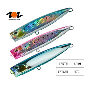 <span class=keywords><strong>ZOZ</strong></span> Nouveau Design 160mm 47g Leurre de pêche flottant Popper en ABS imprimé pour eau douce et eau salée, appât artificiel dur - Product Image 1