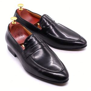 125-101 Mocassins pour hommes faits à la main haut de gamme, chaussures décontractées, chaussures de ville, chaussures Oxford, chaussures en cuir décontractées pour hommes, chaussures pour hommes - Product Image 4