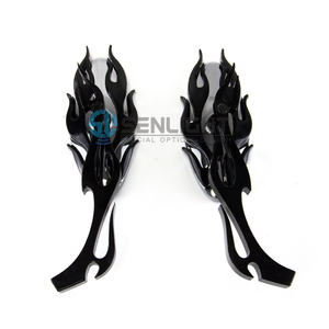 Rétroviseur universel en forme de feu en alliage de zinc moulé pour <span class=keywords><strong>Harley</strong></span> <span class=keywords><strong>Davidson</strong></span> - Product Image 3