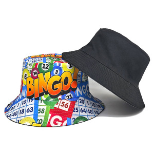 Cappello da Pescatore Reversibile Personalizzato con Stampa BINGO, Numeri del Gioco, Tesa Larga, Divertente per Feste Estive, Unisex <span class=keywords><strong>Uomo</strong></span> <span class=keywords><strong>Donna</strong></span>, Gorra OEM - Product Image 3