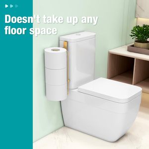 Porte-<span class=keywords><strong>papier</strong></span> <span class=keywords><strong>toilette</strong></span> en or de haute qualité, nickel brossé, pour 3 rouleaux de <span class=keywords><strong>papier</strong></span> <span class=keywords><strong>toilette</strong></span>, rangement pour <span class=keywords><strong>papier</strong></span> <span class=keywords><strong>toilette</strong></span> de salle de bain, montage <span class=keywords><strong>mural</strong></span> au-dessus du réservoir - Product Image 2