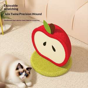 Griffoir vertical pour chat en sisal durable, jouet anorexique, colonne de griffage en forme de pomme, jouet tridimensionnel résistant à l'usure - Product Image 4