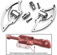 Pour Harley FLHTKL Road King Ultra classique plancher bas noir conducteur passager marchepieds pour FLHR moto édition limitée