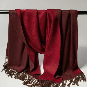 צעיף קשמיר טהור בזוהרת הפיך כפול פנים הקטטה הפנימית mongolia oem התאמה אישית צמר יוקרתי 447 צבע מוצק - Product Image 4