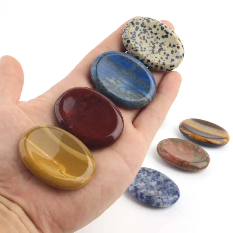 Natural thumb palm gemstone Healing crystal natural Worry Stone for Massage