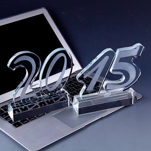 تصميم على شكل أرقام عربية ، 5/10/15/20 سنة ، ذكرى سنوية ، بلورة الكريستال ، تذكارات تذكارية ، هدية - Product Image 6