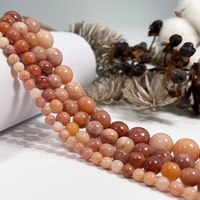 Perles de quartz Orange naturelle, vente en gros, pierres précieuses rondes, 15.5 pouces, pour la fabrication de bijoux, vente en gros