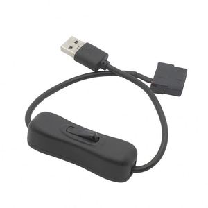 USB a gran Molex de 4 pines interruptor de línea de Cable de alimentación del ventilador de caja de la computadora adaptador de Cable 12V 4Pin hembra a 5V USB macho adaptador de Cable USB - Product Image 5