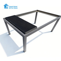 Pergola Bioclimatique Motorisée Moderne en Aluminium Sweet Home avec Lames Rétractables et Toit Imperméable pour Jardin d'été