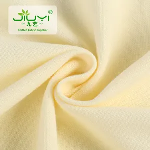 Vêtements de bébé de haute qualité 95% coton 5% élasthanne tissu spandex 1x1 col côtelé tissu tricot coton