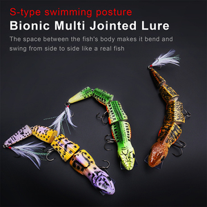 Appâts rampants à saisir couleurs UV leurre lézard réaliste grand appât nageur multi-articulé LS gros leurre de pêche au gros - Product Image 4