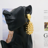 Boucles d'oreilles style africain de dubaï en or 24k, bijoux pour femmes, brésiliens, pendantes, vente en gros, Z449, nouveau