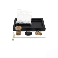Kit de jardin zen de bureau en gros, magnifique ensemble de jardin miniature japonais en résine de qualité supérieure, cadeau pour la maison, accessoires de bureau