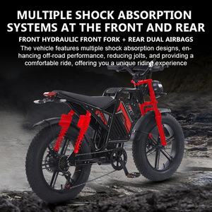 โครงจักรยานไฟฟ้าขายส่งจากโรงงาน ขนาด 20 นิ้ว จักรยานไฟฟ้าสามล้อราคาถูก จักรยานไฟฟ้าแบบวิบากสำหรับขาย - Product Image 3