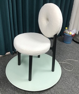 Modern Rustic Durable Metal Frame Chair Nordic Backrest Teddy Fabric Outdoor Hotel Wedding Event Decoration - Product Image 6