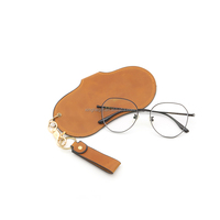 Cadeaux promotionnels, objets publicitaires, étui de luxe personnalisé avec logo, étui en cuir PU pour lunettes, housse de protection avec porte-clés