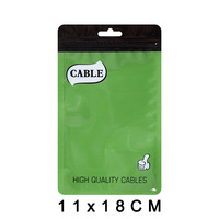 Durable Data Cable USB Neutral Reusable BOPP+CPP Plastic Self-Sealing Zipper Top Gift Craft Packaging Bag Mobile Phone
