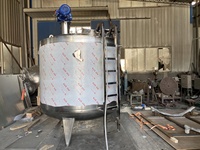 2000L 3000L 5000 litres réservoirs de mélange sanitaires en acier inoxydable avec chemisé et agitateur pour cosmétique, transformation des aliments
