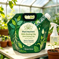 Pochette imprimée en couleur de grande capacité (3-5L) avec grand bouchon et bec verseur pour liquides, idéale pour l'agriculture