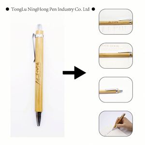 Stylos en bois et bambou écologiques personnalisés, stylos promotionnels en bois avec logo personnalisé, stylet en bambou avec étui, coffret cadeau - Product Image 3