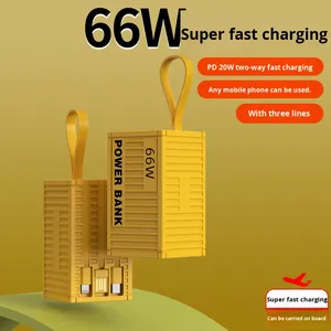 Creative 66W Conteneur Forme Power Bank Câble Intégré 20000mAh Grande <span class=keywords><strong>Batterie</strong></span> En Gros Cadeau <span class=keywords><strong>Portable</strong></span> Chargeur <span class=keywords><strong>pour</strong></span> Téléphone Mobile - Product Image 3