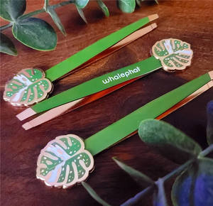 Stiker manikur Pinset lurus melengkung baja tahan karat Logo kustom - Product Image 6