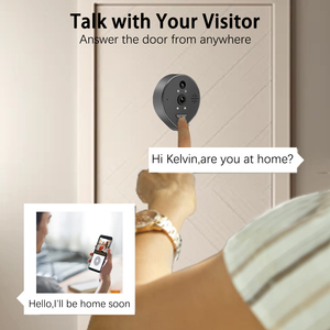 Enxun thông minh 4.3 inch 3MP video chuông cửa máy ảnh với tầm nhìn ban đêm và Wide Angle Monitor <span class=keywords><strong>Door</strong></span> lổ nhìn trộm Viewer Doorphone - Product Image 2