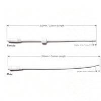 Connecteur étanche IP67 M12 3 broches mâle-femelle pour câble dénudé étamé pour éclairage LED