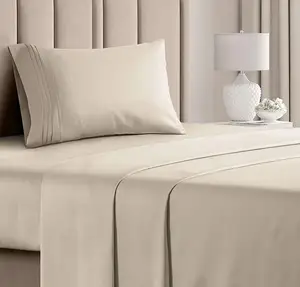 Personalizzato 1000 Thread Count 100% cotone 4 pezzi lenzuolo Hotel Design biancheria da letto letto OEM ODM nuovi disegni lenzuola