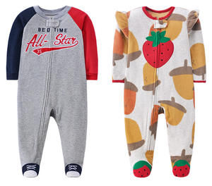 Ropa de Bebé al por Mayor de Fábrica, Peleles de Dibujos Animados, Ropa de Bebé de 9 a 24 Meses, Ropa de Forro Polar de Manga Larga, Disfraces de Invierno, Pijamas - Product Image 4