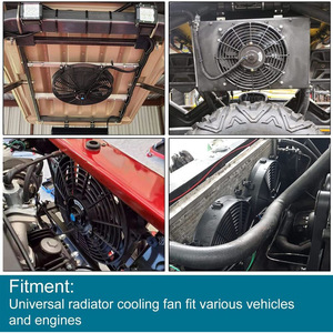 พัดลมระบายความร้อนในรถยนต์ 12 นิ้ว 12V 80W พัดลมคอนเดนเซอร์สำหรับอุปกรณ์ทำความเย็น ปรับปรุงอัพเกรด วัสดุ ABS - Product Image 5