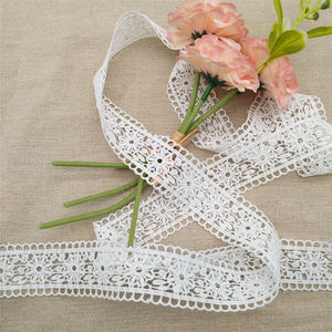 Adorno de encaje bordado 100% poliéster Soluble en agua 3,5 cm de ancho para textiles y adornos para el hogar - Product Image 5