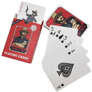 批发设计亚麻纹理扑克彩色印刷扑克牌定制logo纸扑克牌