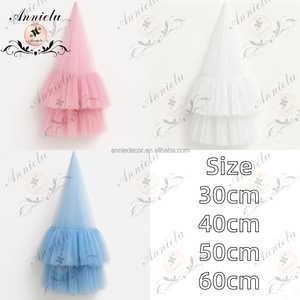 ANNIELU Voilage de plafond en tulle rose romantique effet nuage, décoration de mariage, <span class=keywords><strong>tissu</strong></span> en tulle moelleux à volants pour toile de fond et scène événementielle - Product Image 4