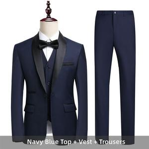 Costume pour homme, style sophistiqué, tenue <span class=keywords><strong>de</strong></span> cérémonie, décontracté, commerce extérieur, transfrontalier, mariage, trois pièces - Product Image 5