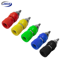 Connecteur de borne d'amplificateur JZDZ 4MM avec protection de sécurité pour prise banane, montage sur socle, 30Vac-60Vdc/Max.24A J.50005
