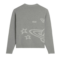 Pull en tricot personnalisé OEM ODM pour hommes, tricot en coton, pull jacquard, fabricant de pulls à col rond à manches longues pour hommes