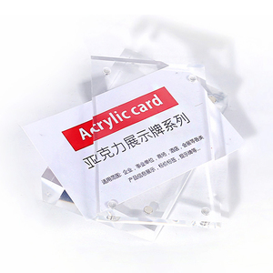 Tempat Label akrilik ramah lingkungan Modern, tanda Display Label harga dan kartu Data meja atas berdiri untuk iklan - Product Image 5