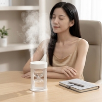 Humidificateur d'air portable électrique double ultra air rechargeable pour chambre à coucher, atomiseur sonique LED H20, USB, mini