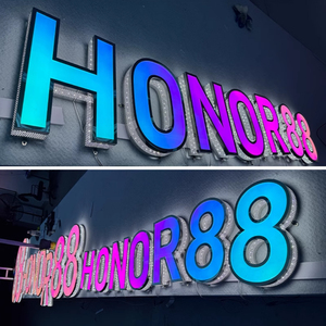 Custom <b>LED</b> RGB Neon <b>Letter</b> Sign H Mirror Effect Multi Color Static Display Plug Powered Wall Mount Decoration for Event Party - Product Image 2