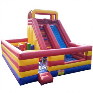 Outdoor kids party jumpers <b>inflatable</b> bounce <b>house</b> with slide commercial obstacle course combo - Product Image 1